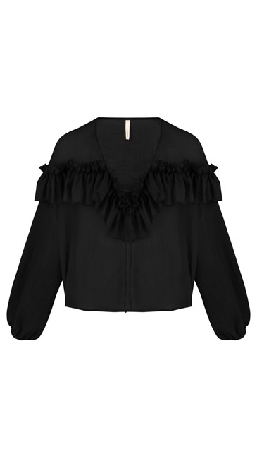 БЛУЗА PIERROT BLACK 10097 - фото 629